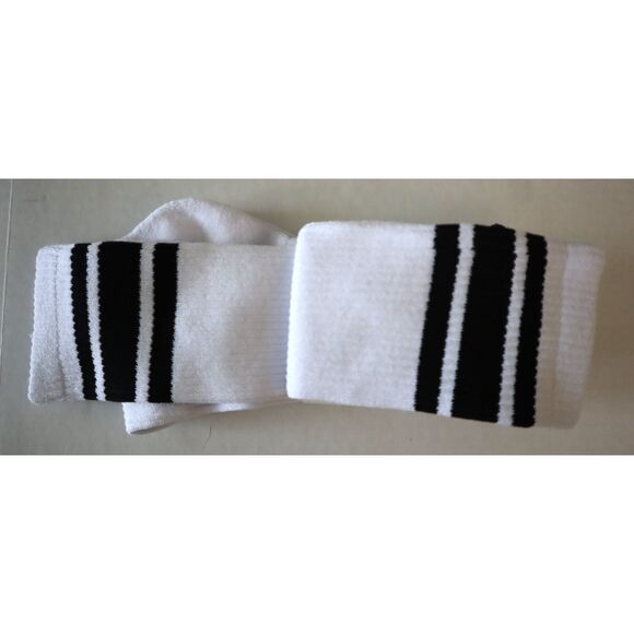 Free People Movement 94662863 Women's O/S White Knee High Logo Stripe Tube Socks - Picture 4 of 4